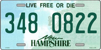 NH license plate 3480822