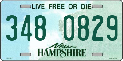NH license plate 3480829