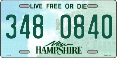 NH license plate 3480840