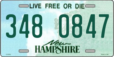 NH license plate 3480847