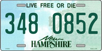 NH license plate 3480852