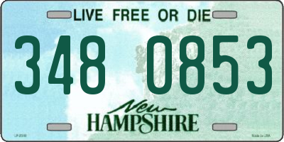 NH license plate 3480853