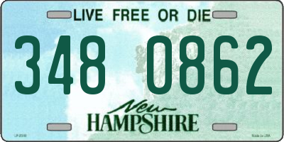 NH license plate 3480862