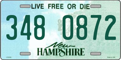 NH license plate 3480872
