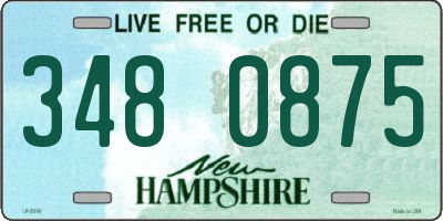 NH license plate 3480875