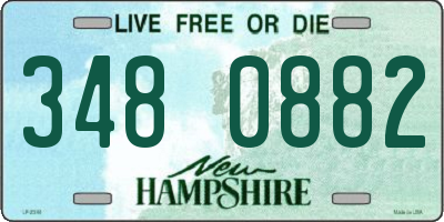 NH license plate 3480882