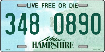 NH license plate 3480890