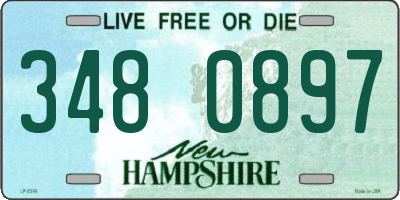 NH license plate 3480897