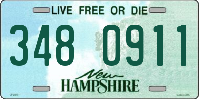 NH license plate 3480911
