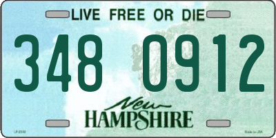 NH license plate 3480912