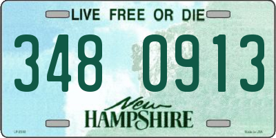 NH license plate 3480913
