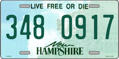 NH license plate 3480917