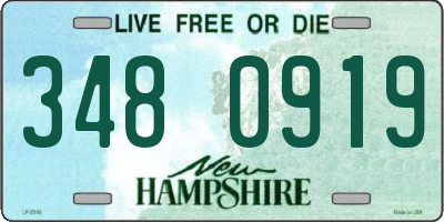 NH license plate 3480919