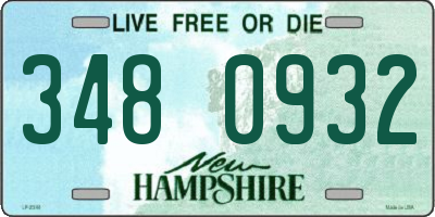 NH license plate 3480932