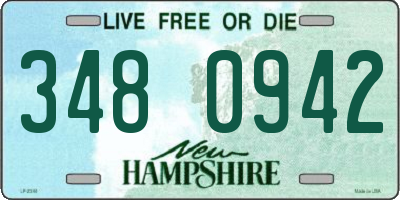 NH license plate 3480942