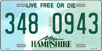 NH license plate 3480943