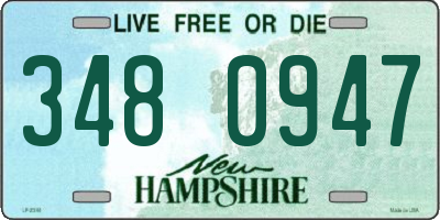 NH license plate 3480947
