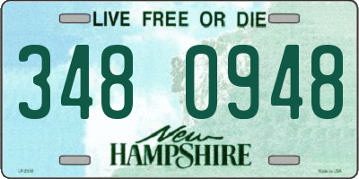 NH license plate 3480948