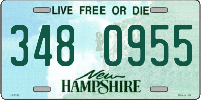 NH license plate 3480955