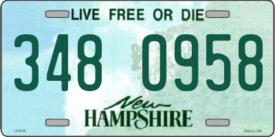 NH license plate 3480958