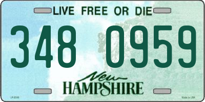 NH license plate 3480959