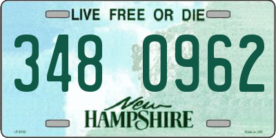 NH license plate 3480962