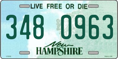 NH license plate 3480963