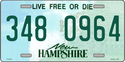 NH license plate 3480964