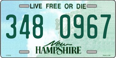 NH license plate 3480967