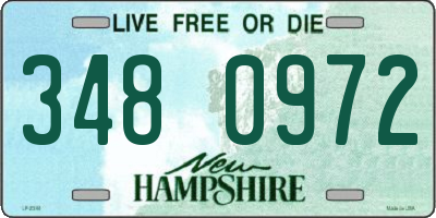 NH license plate 3480972