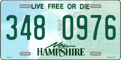 NH license plate 3480976