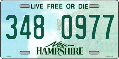 NH license plate 3480977