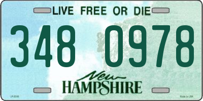 NH license plate 3480978