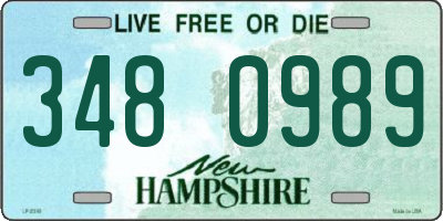 NH license plate 3480989