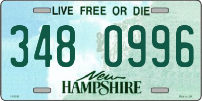 NH license plate 3480996