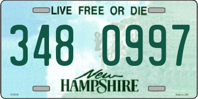 NH license plate 3480997
