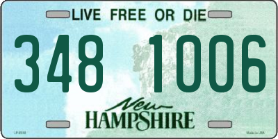 NH license plate 3481006