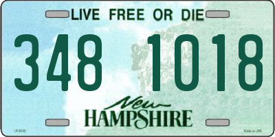 NH license plate 3481018