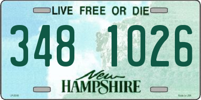 NH license plate 3481026