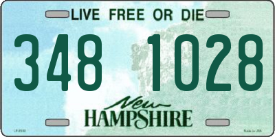 NH license plate 3481028