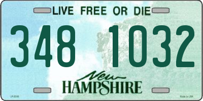 NH license plate 3481032