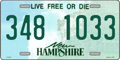 NH license plate 3481033