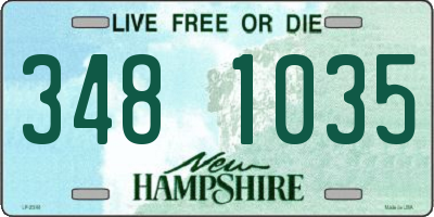 NH license plate 3481035