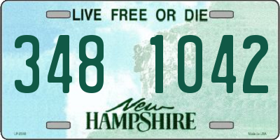 NH license plate 3481042