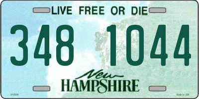 NH license plate 3481044