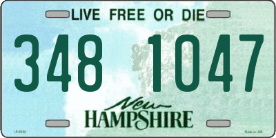 NH license plate 3481047