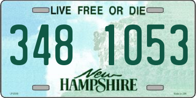 NH license plate 3481053