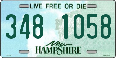 NH license plate 3481058