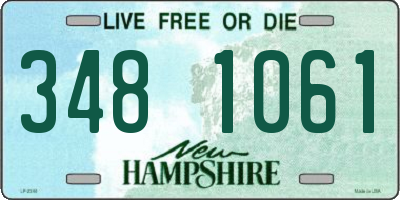 NH license plate 3481061