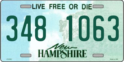 NH license plate 3481063